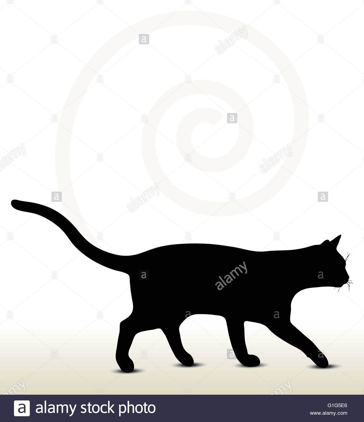 1198x1390 Black Cat Walking Stock Vector Images