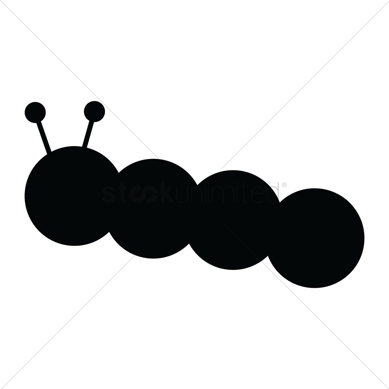 1300x1300 Caterpillar Vector Image