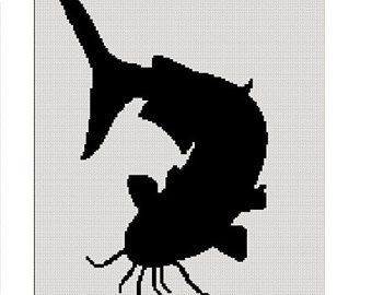 340x270 Catfish Silhouette Etsy