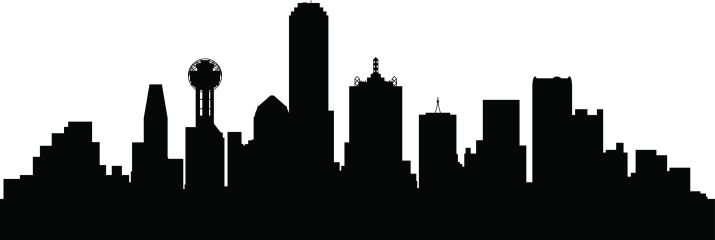 715x240 Silhouette Of Dallas Clip Art, Vector Images Amp Illustrations