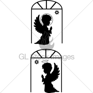 325x325 Silhouette Angel Gl Stock Images