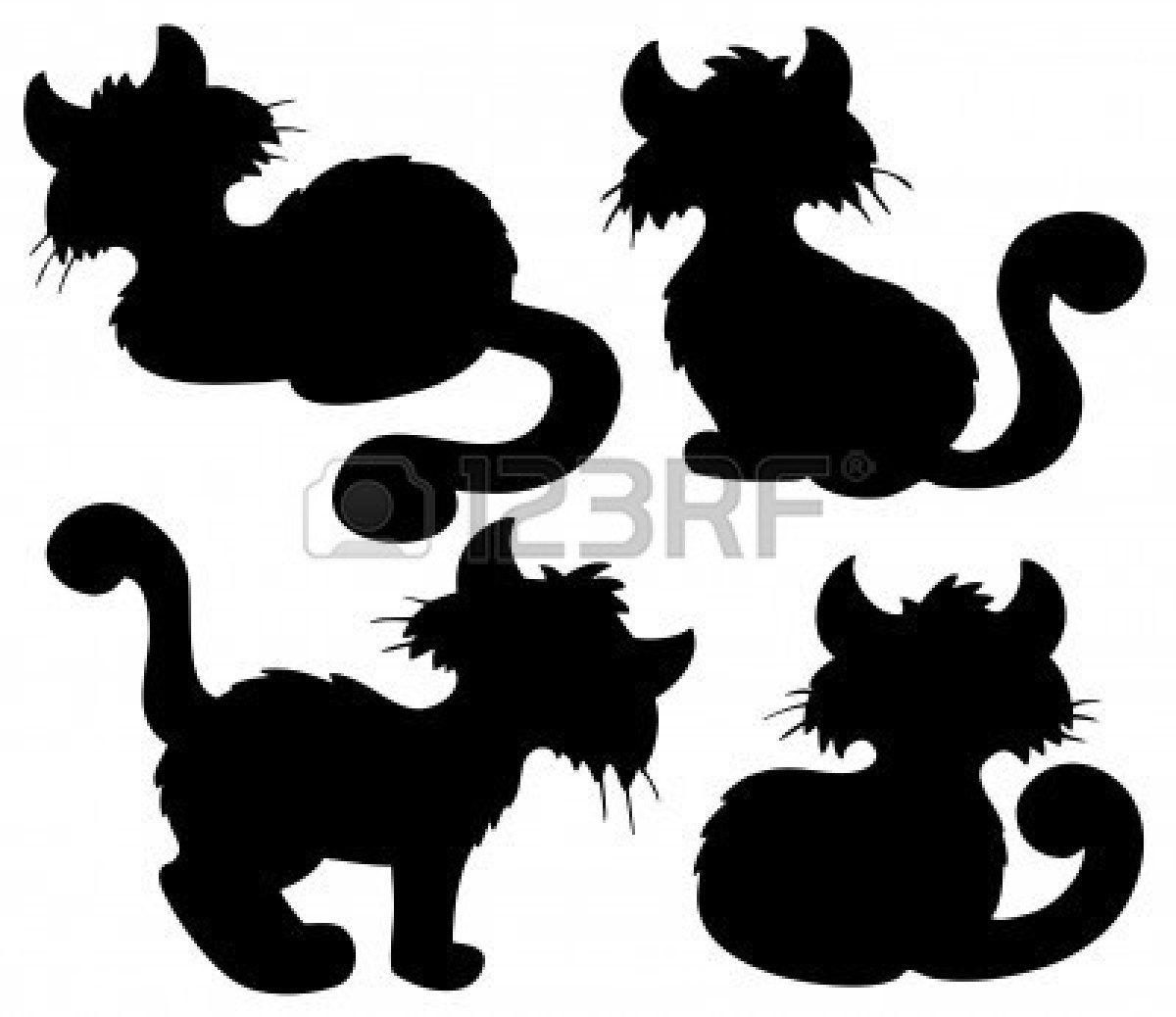 1200x1038 Cartoon Cat Silhouette Collection