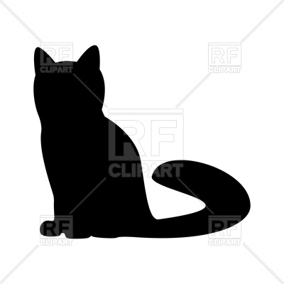 400x400 Cat Silhouette Icon Royalty Free Vector Clip Art Image