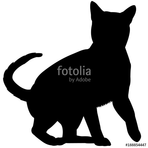 500x500 Tonkinese Cat Silhouette Vector Graphics Stock Image And Royalty
