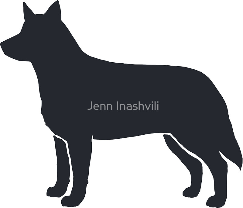 800x684 Australian Cattle Dog Silhouette(S) Stickers By Jenn Inashvili