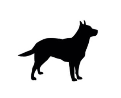 412x333 Cattle Dog Silhouette. Tattoo Dog Silhouette