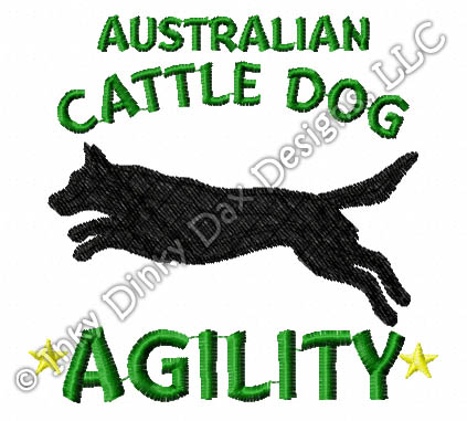 423x381 Australian Cattle Dog Agility Dog Embroidered T Shirt Sew Dog Crazy