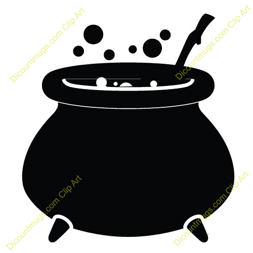 500x500 Witch Cauldron Silhouette Clipart