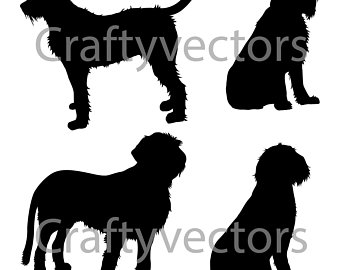 340x270 King Charles Spaniel Dog Svg Silhouettes