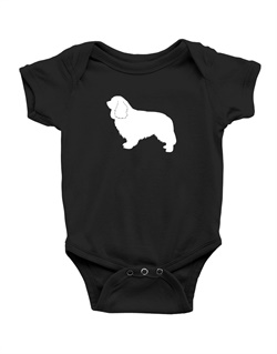 250x319 Cavalier King Charles Spaniel Silhouette Embroidery Baby Bodysuit