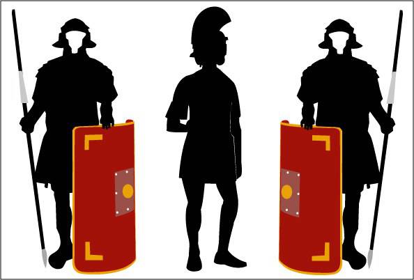 594x402 Cavalier Armature Silhouette People Vector Free Vector