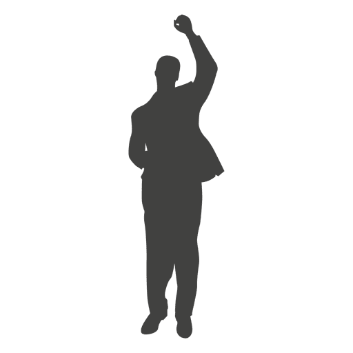 512x512 Happy Woman Celebrating Silhouette