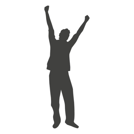 512x512 Raising Hands Celebration Silhouette 1