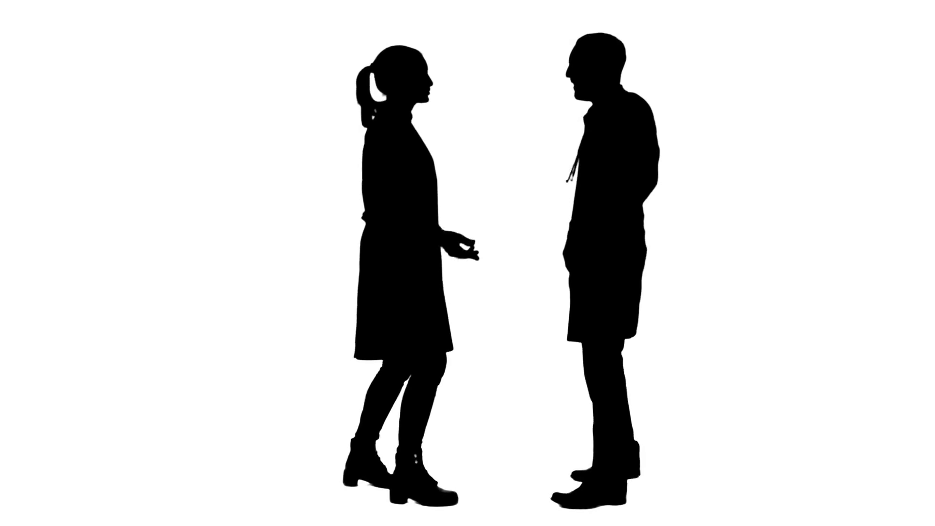 1920x1080 Silhouette Happy Young Medical Students Dancing, Celebrating They