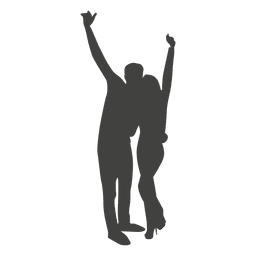 256x256 Woman Celebrating Silhouette