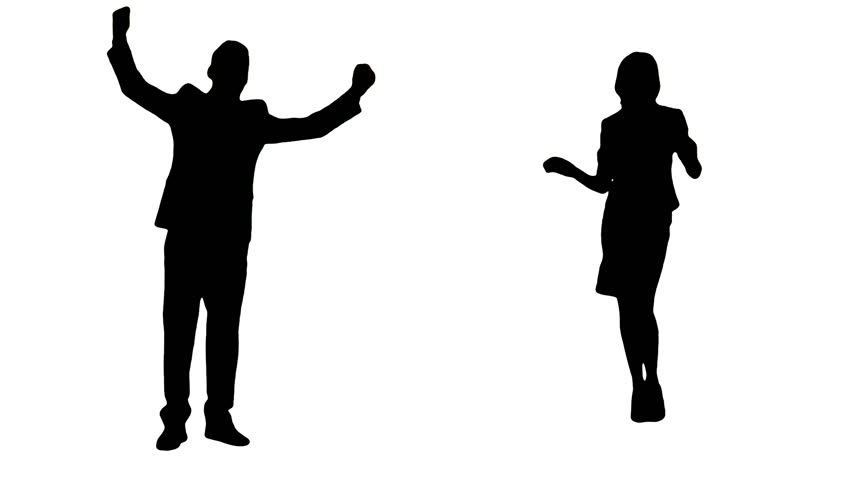 852x480 Couple Of Silhouettes Of Diverse Business Couple Celebrating Their