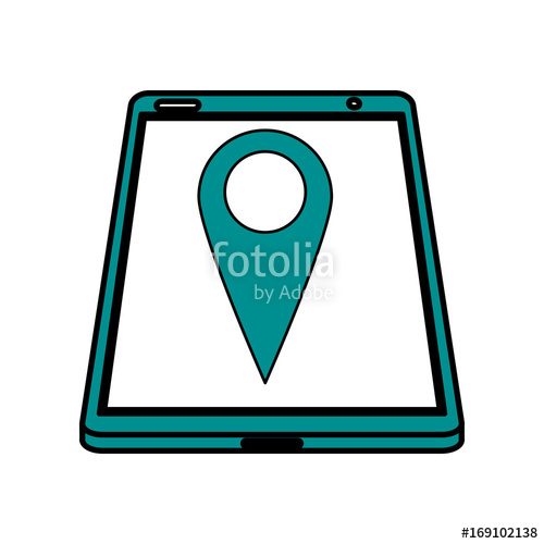 500x500 Electronic Cell Phone On Icon Vector Illustration Design Graphic