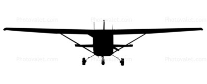 418x170 Cessna 172 Silhouette Head On, Logo, Shape Images, Photography