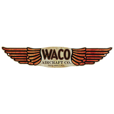400x400 Vintage Aircraft Logo Silhouette Metal Signs