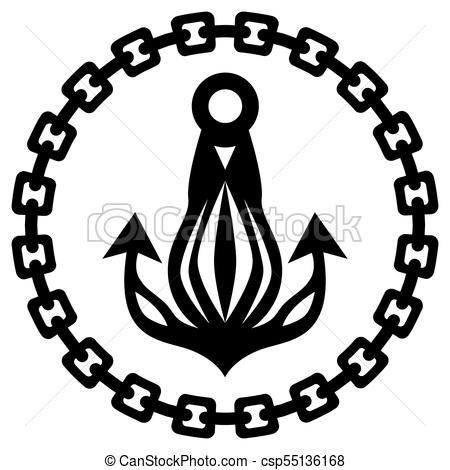 450x470 An Image Of A Nautical Ship Anchor Chain Silhouette Clip Art