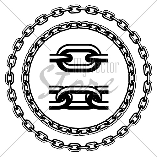 500x500 Vector Chain Seamless Silhouettes