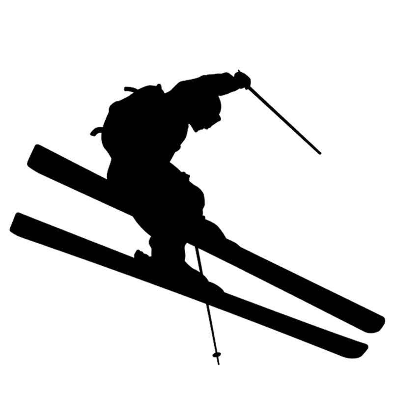 800x800 14.3cm13.9cm Interesting Extreme Ski Sport Decoration Silhouette