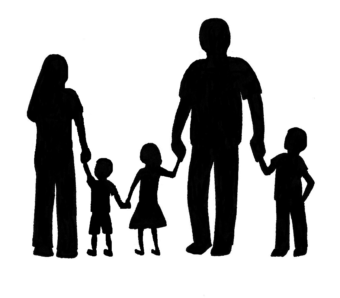1126x987 Silhouette Family Clipart