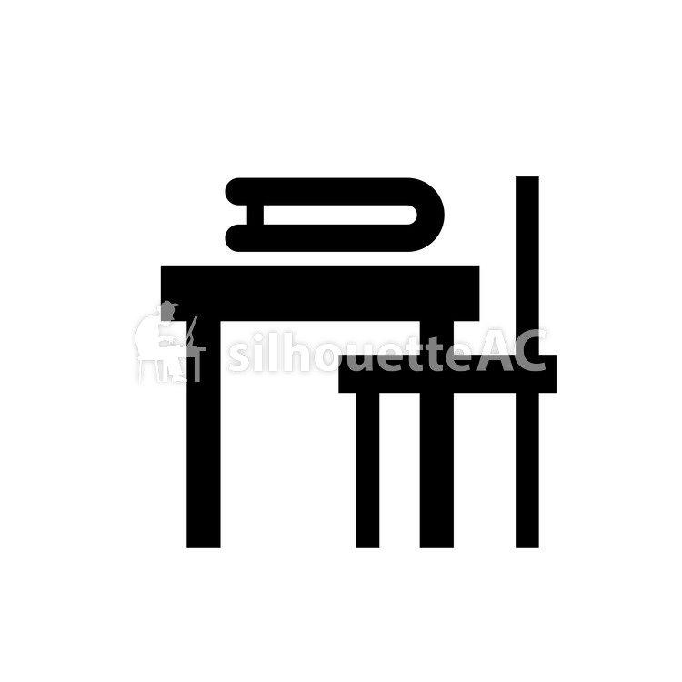 750x750 Free Vector Silhouettes Icon, Simple, Chair, Chair, Table, Desk