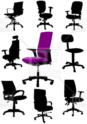 283x400 Set Of Silhouettes Of Office Chairs Royalty Free Vector Clip Art