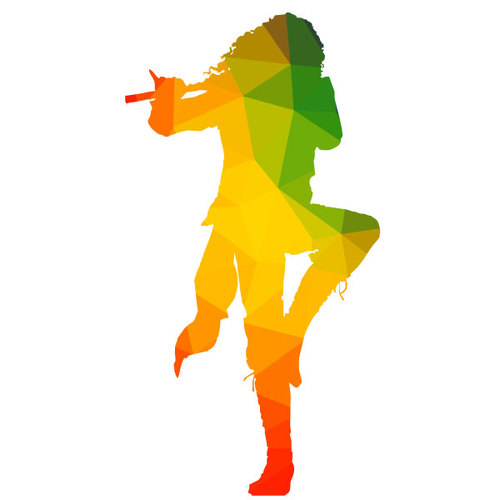 500x500 Flute Player Silhouette Public Domain Vectors