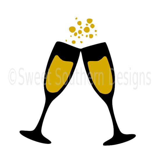 570x570 Champagne Glasses New Years Svg Instant Download Design For Cricut