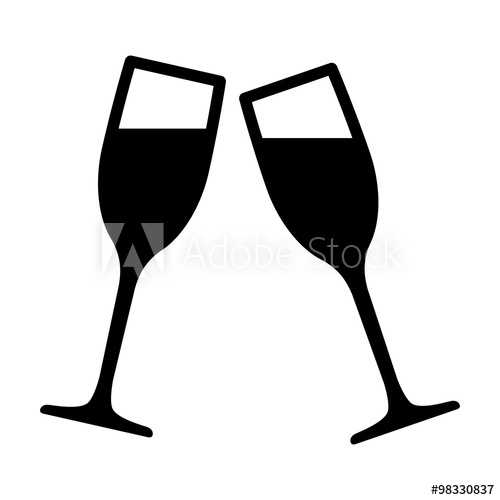 500x500 Champagne Glasses Clink Flat Icon For Apps And Websites