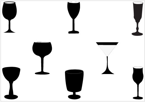 500x350 Wine Clipart Silhouette