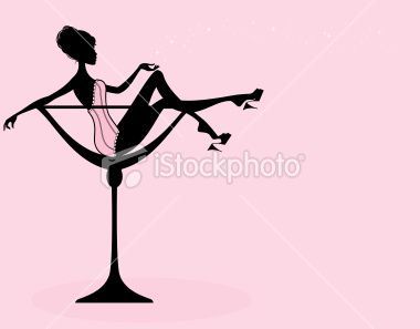 380x297 Girls Inside Champagne Glasses Clipart