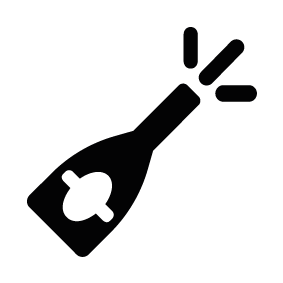 283x283 Champagne Bottle Silhouette Silhouette Of Champagne Bottle