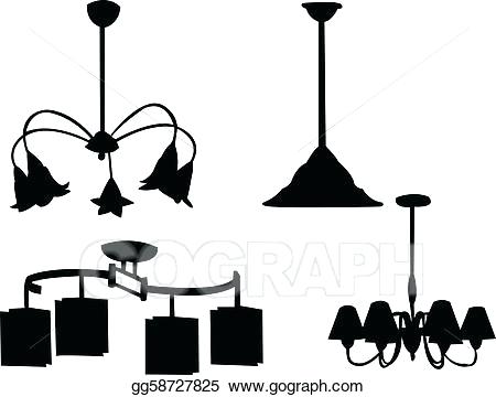 450x360 Black Chandelier Clip Art Vector Chandelier Silhouette Stock