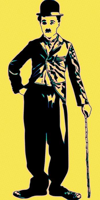 350x700 A Pop Art Painting Of Hollywood Icon Charlie Chaplin, In His