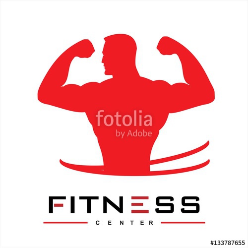 500x500 Man Of Fitness Silhouette Character Vector Design Template