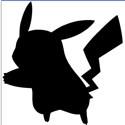 421x418 Pikachu Silhouette By Ba Ru Ga