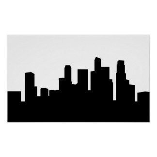 324x324 Skyline Silhouette Art, Skyline Silhouette Prints, Posters, Framed