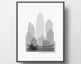 340x270 Charlotte Skyline Etsy Light Bulb Skyline