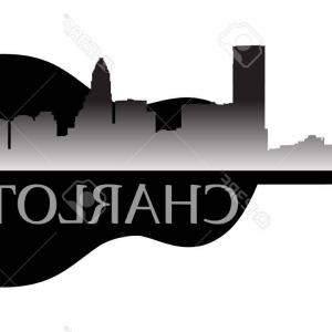 300x300 Charlotte Skyline Silhouette City Stamp Vector Lazttweet