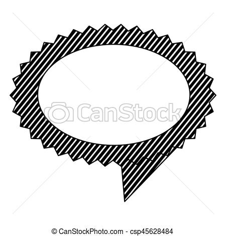 450x470 Silhouette Oval Cloud Chat Bubble, Vector Illustration Vector