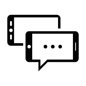 283x283 Communication By Phone Chat Silhouette Silhouette