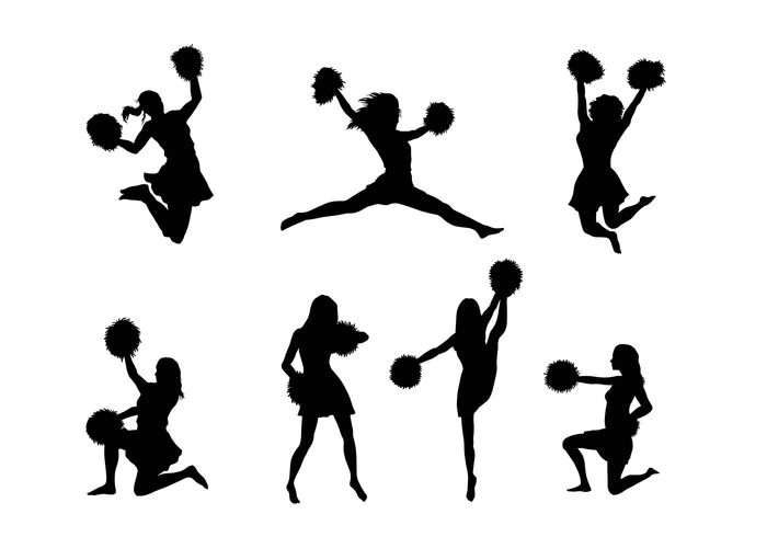 700x490 Cheer Silhouette Clipart