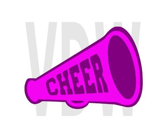 570x469 Cheer Megaphone Design, Cheerleading, Svg, Dxf, Eps, Silhouette