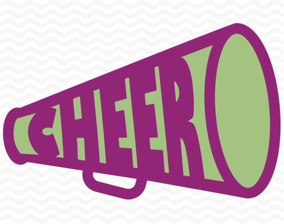 570x450 Cheer Megaphone Design Cheerleading Svg Dxf Eps For Use