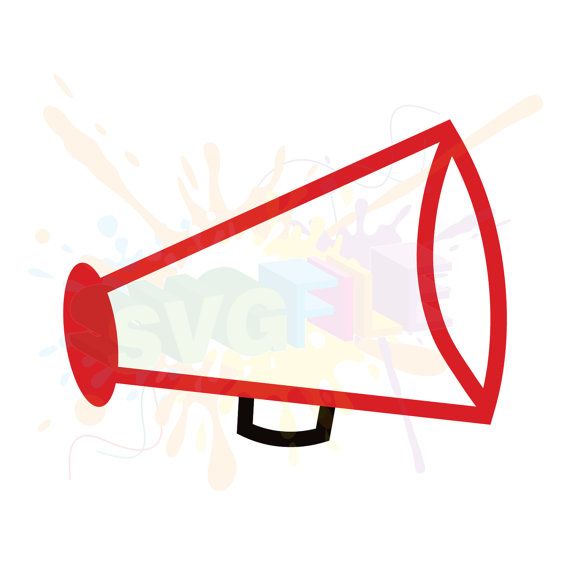 570x570 Cheer Megaphone Svg Files For Cutting Cricut Designs