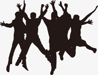 393x300 Silhouette Figures, Cheer, Sketch, Character Png And Vector