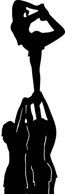 223x661 Cheerleader Silhouettes Set 3